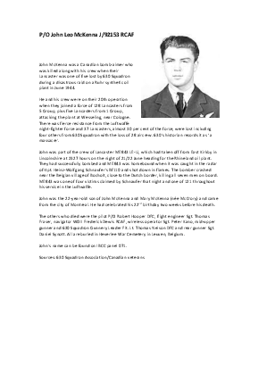 A preview of a PDF biography for McKenna, John Leo